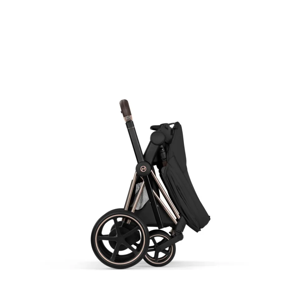Poussette électrique e-priam 3 sepia black châssis rosegold