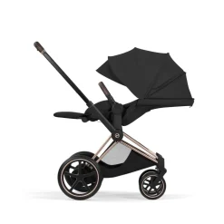 Poussette électrique e-priam 3 sepia black châssis rosegold