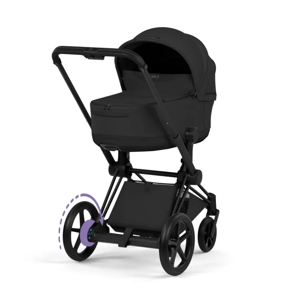 Poussette électrique e-priam 3 sepia black châssis matt black