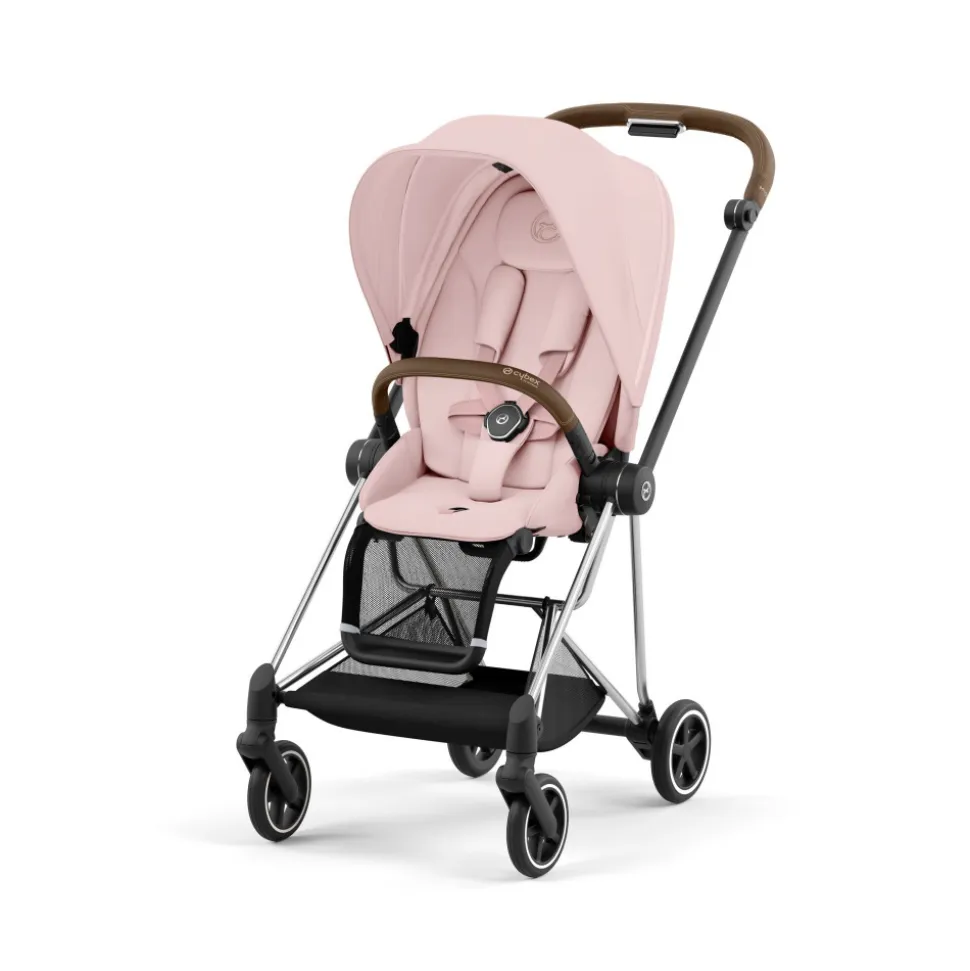 Poussette mios 3 peach pink châssis chrome brown