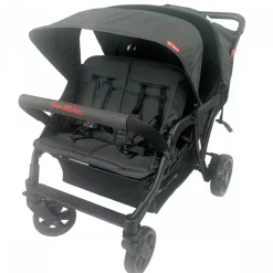 Poussette 4 places lidoo city h4e - full black