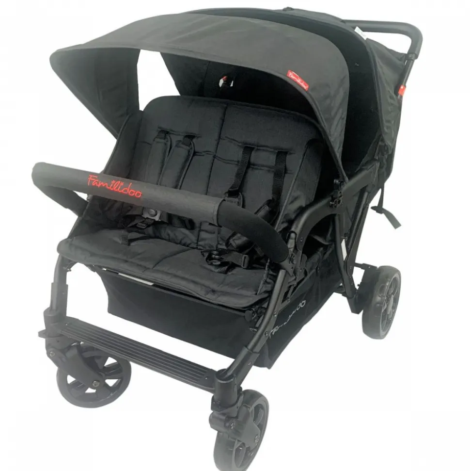 Poussette 4 places lidoo city h4e - full black