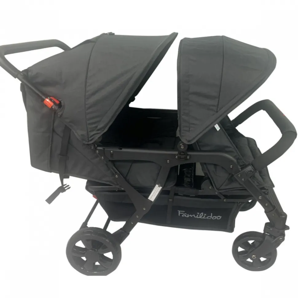 Poussette 4 places lidoo city h4e - full black