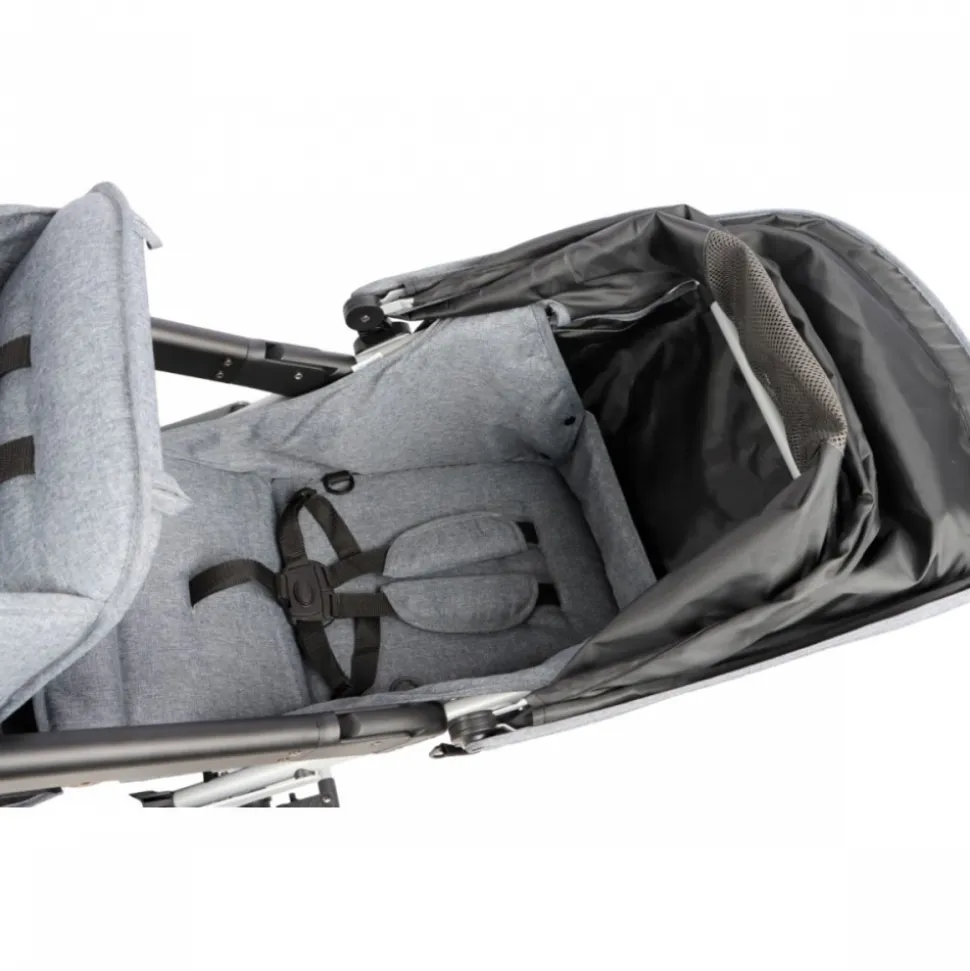 Poussette 3 places lidoo h3e + ergondrive full grey