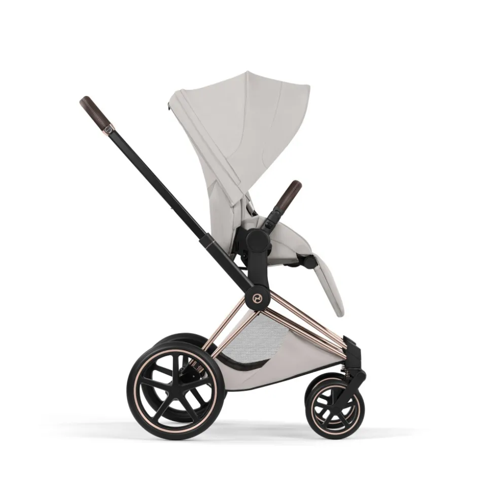 Poussette priam 5 city grey châssis rosegold