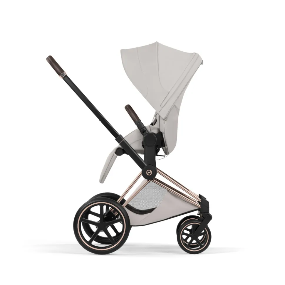 Poussette priam 5 city grey châssis rosegold
