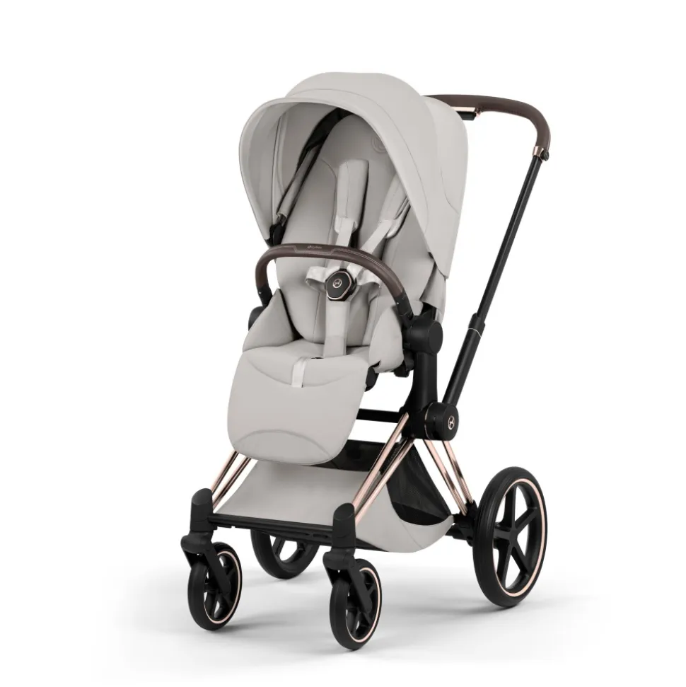 Poussette priam 5 city grey châssis rosegold