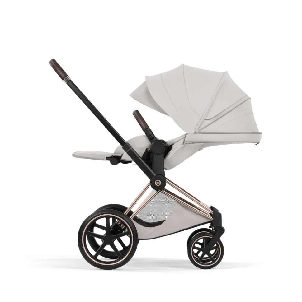 Poussette priam 5 city grey châssis rosegold