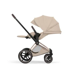 Poussette priam 5 cozy beige châssis rosegold