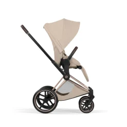 Poussette priam 5 cozy beige châssis rosegold
