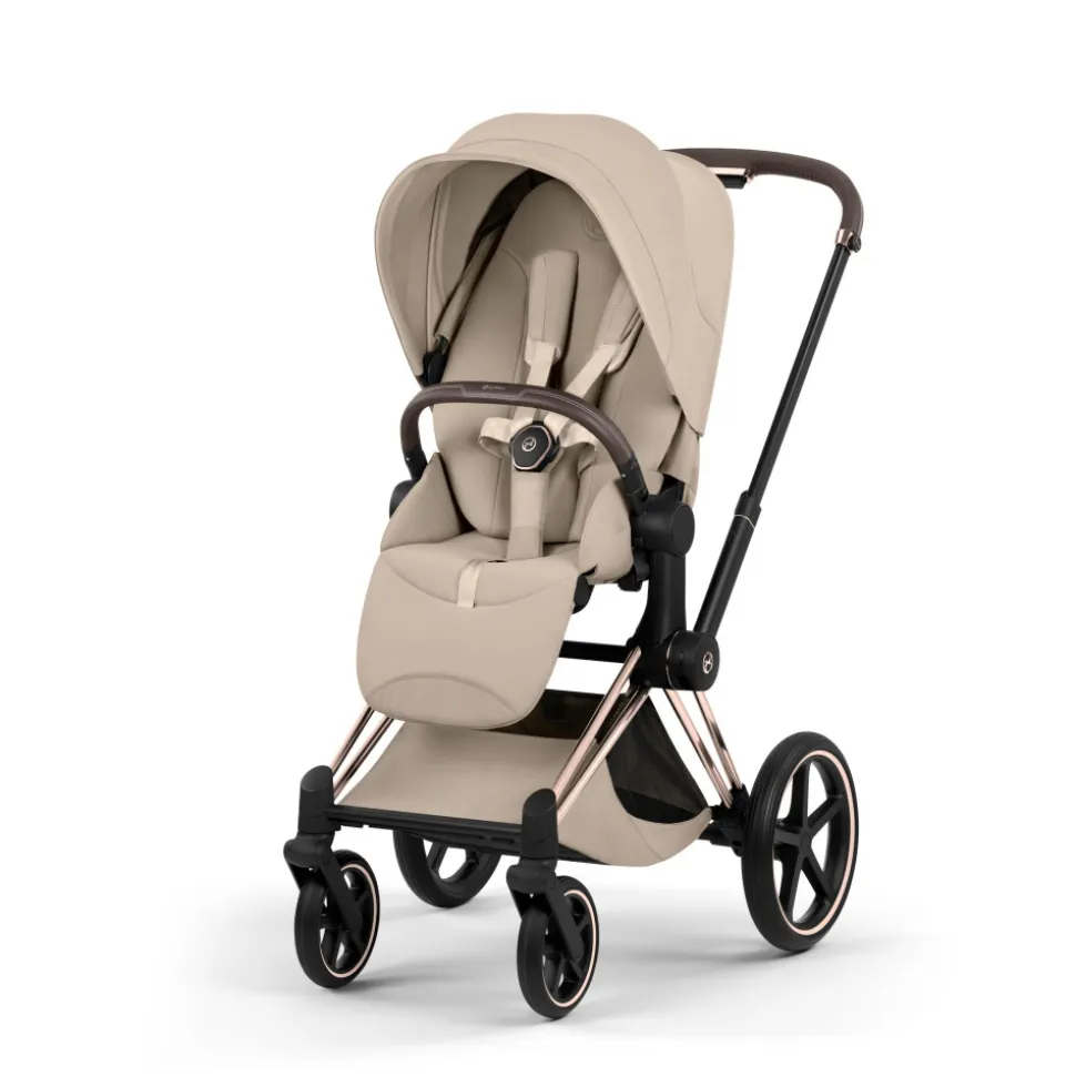 Poussette priam 5 cozy beige châssis rosegold