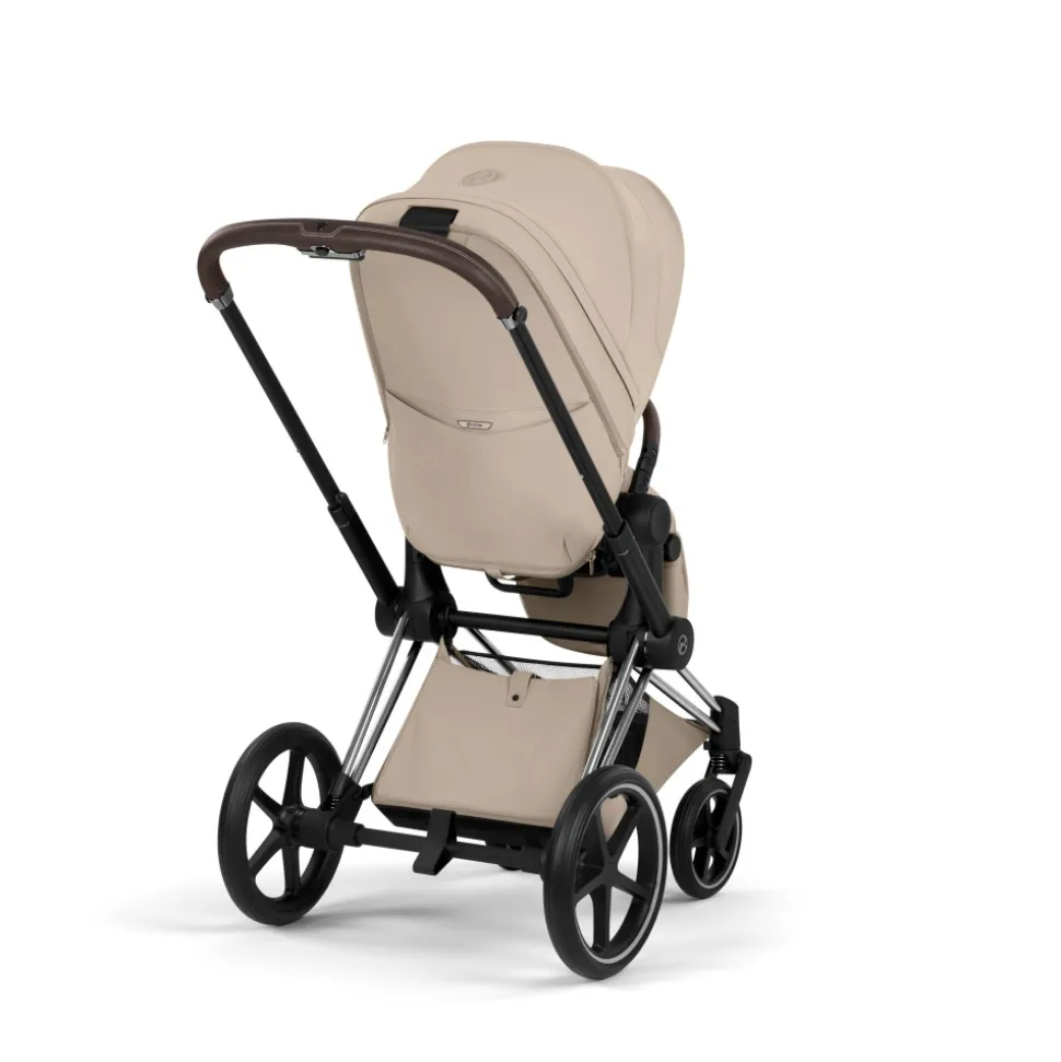 Poussette priam 5 cozy beige châssis chrome