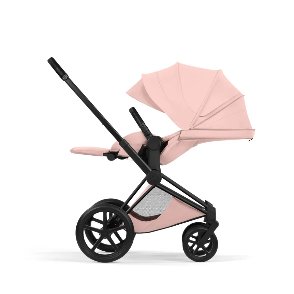Poussette priam 5 peach pink châssis matt black