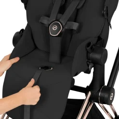 Poussette priam 5 sepia black châssis rosegold