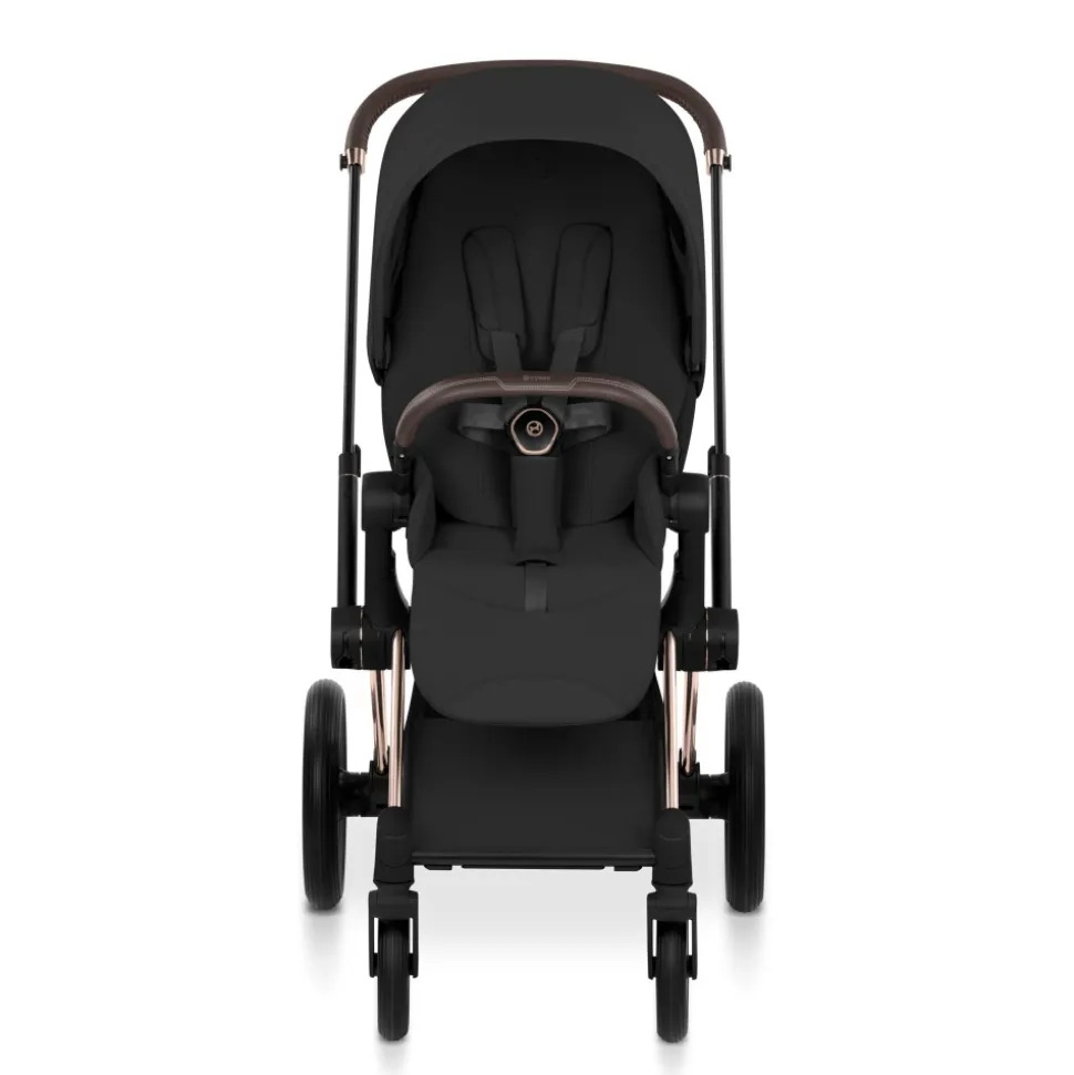Poussette priam 5 sepia black châssis rosegold
