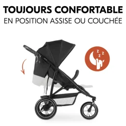 Poussette 3 roues rapid 3 air black