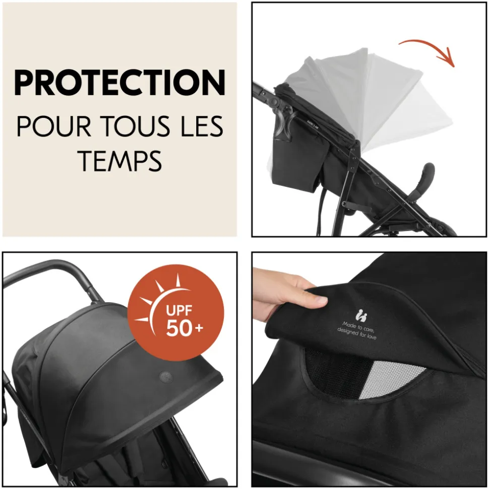 Poussette 3 roues rapid 3 air black