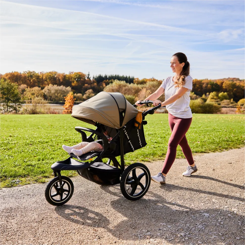 Poussette 3 roues runner 3 olive