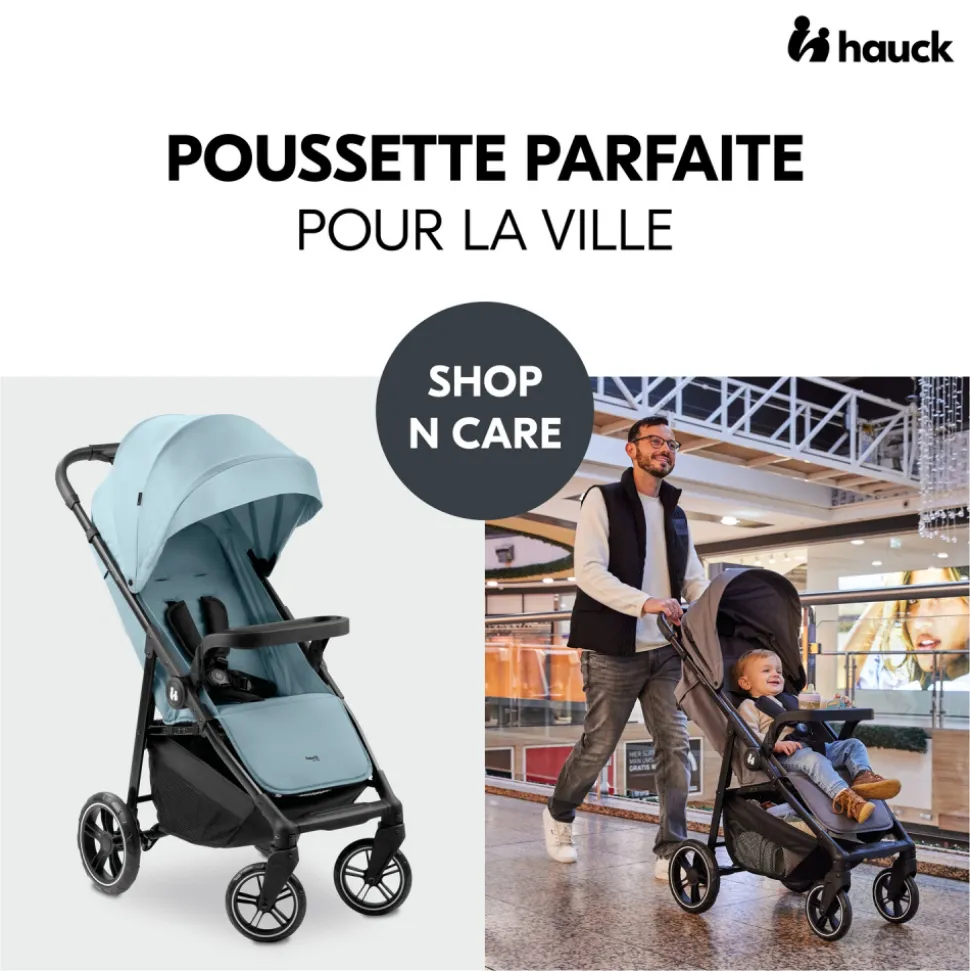 Poussette 4 roues shop n care dusty-blue