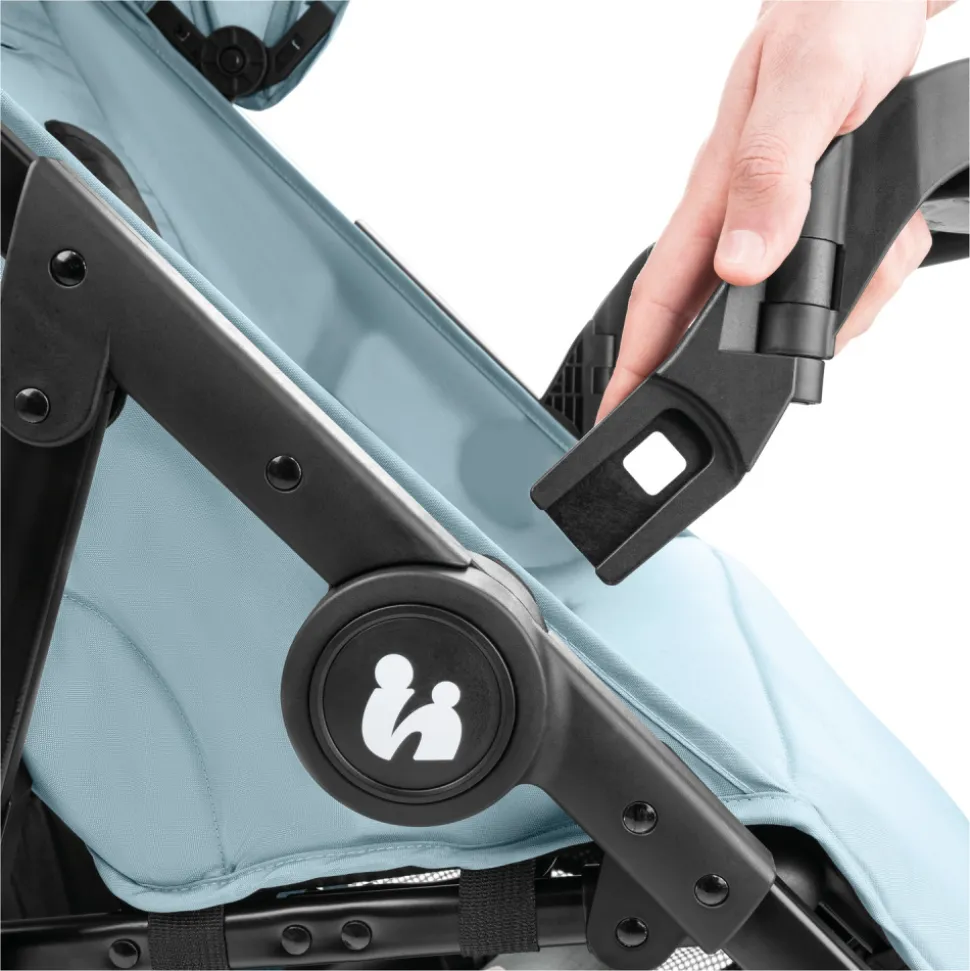 Poussette 4 roues shop n care dusty-blue