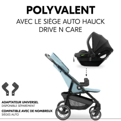 Poussette 4 roues shop n care dusty-blue