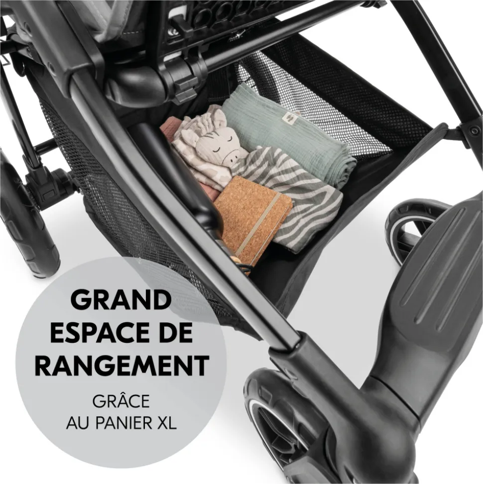Poussette 4 roues shop n care grey