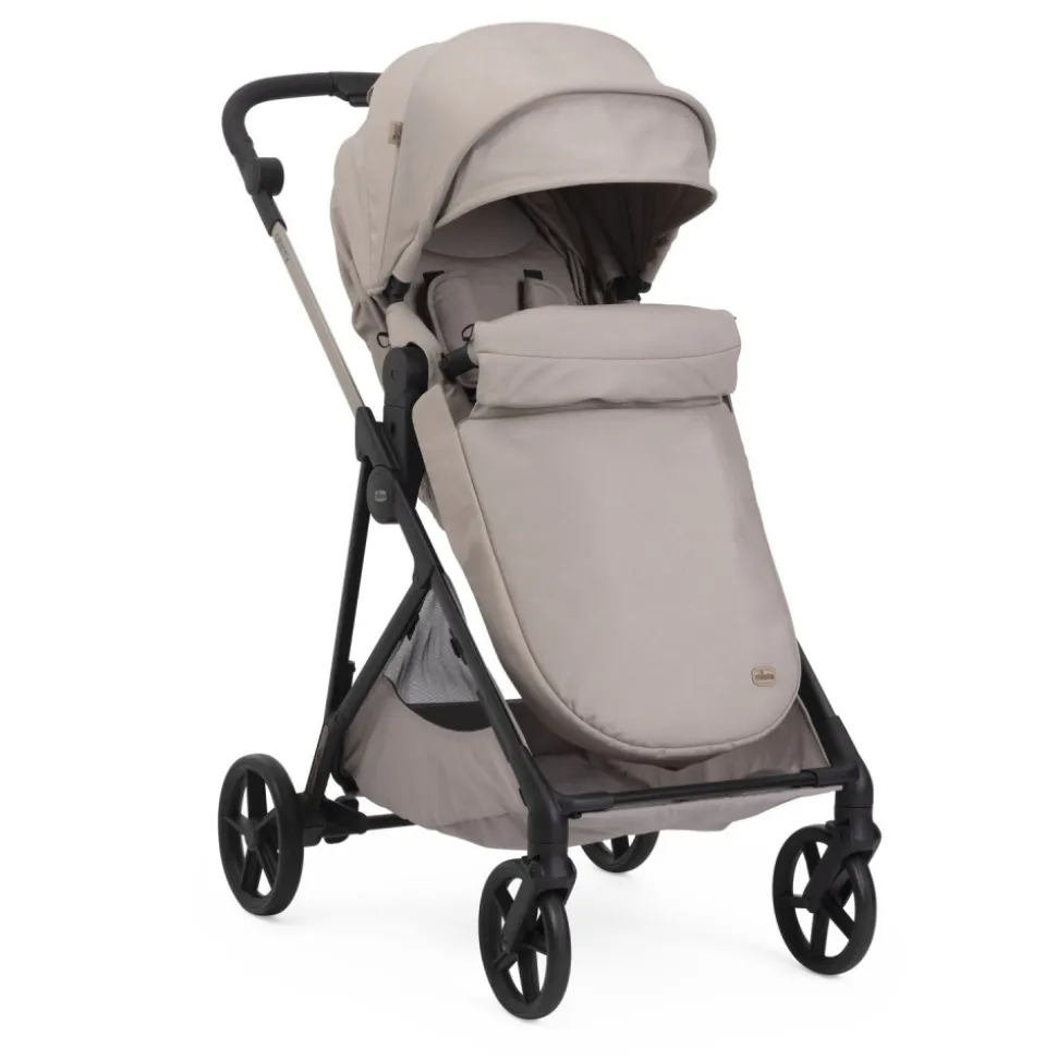 Poussette seety 2 sandshell + siège auto first seat recline i-size black satin