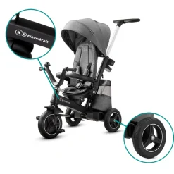 Poussette tricycle easywist platinum grey