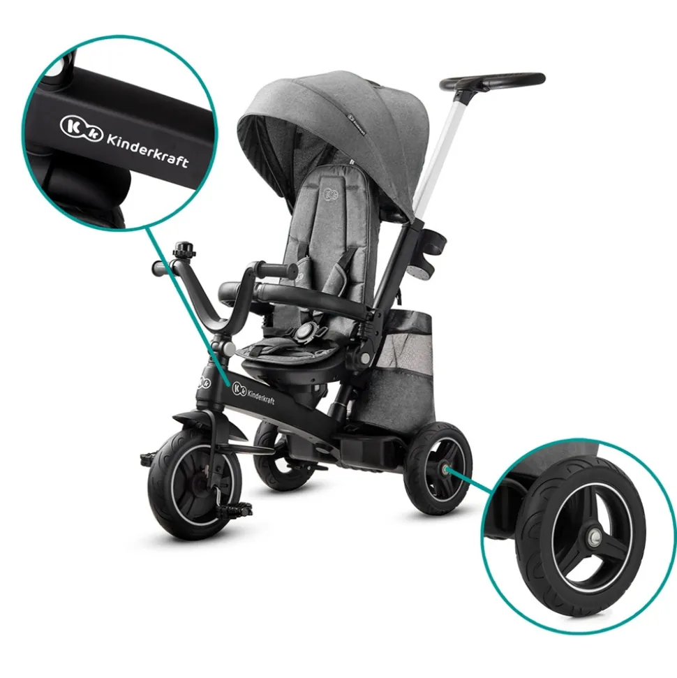 Poussette tricycle easywist platinum grey
