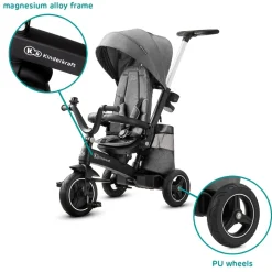 Poussette tricycle easywist platinum grey