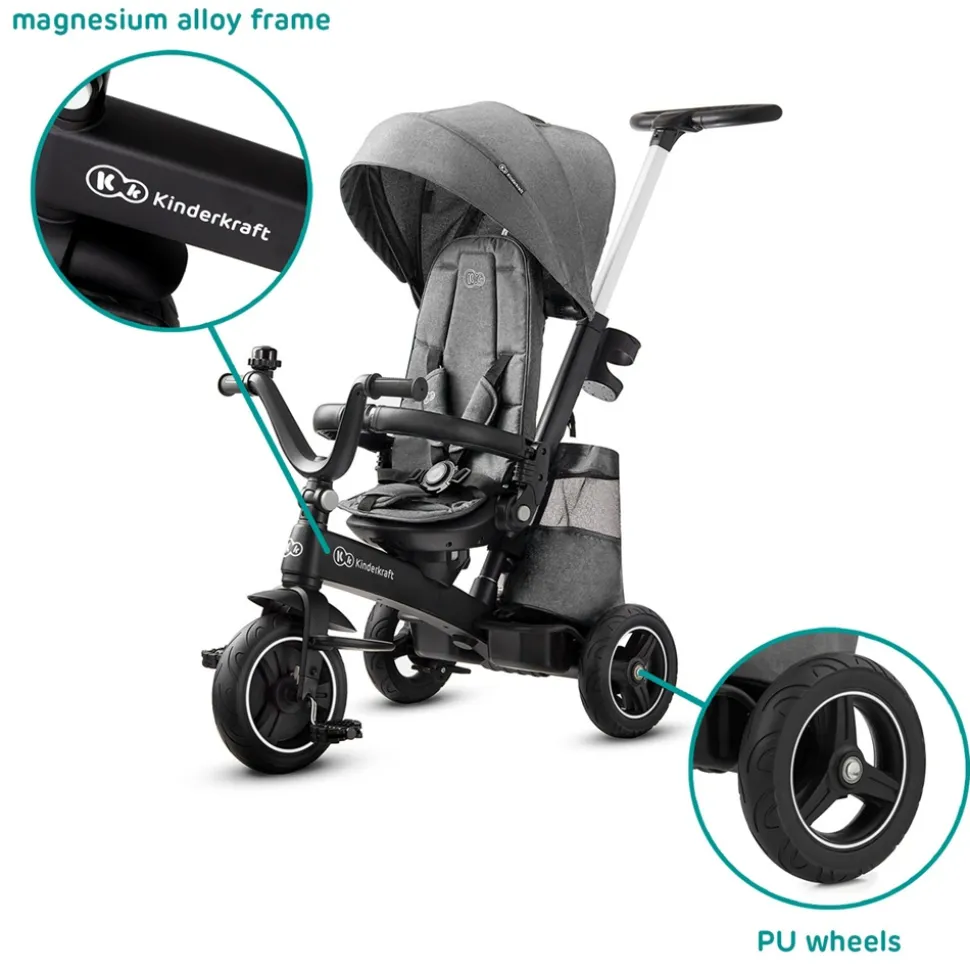 Poussette tricycle easywist platinum grey