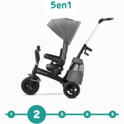 Poussette tricycle easywist platinum grey