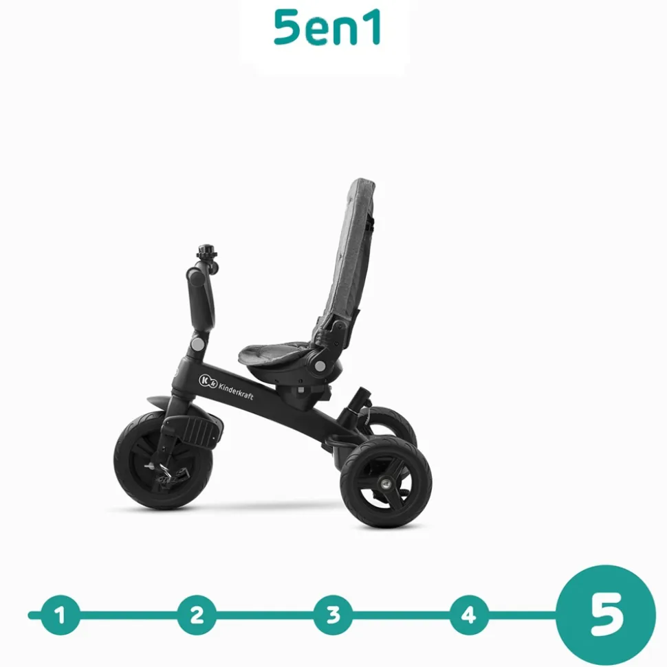 Poussette tricycle easywist platinum grey