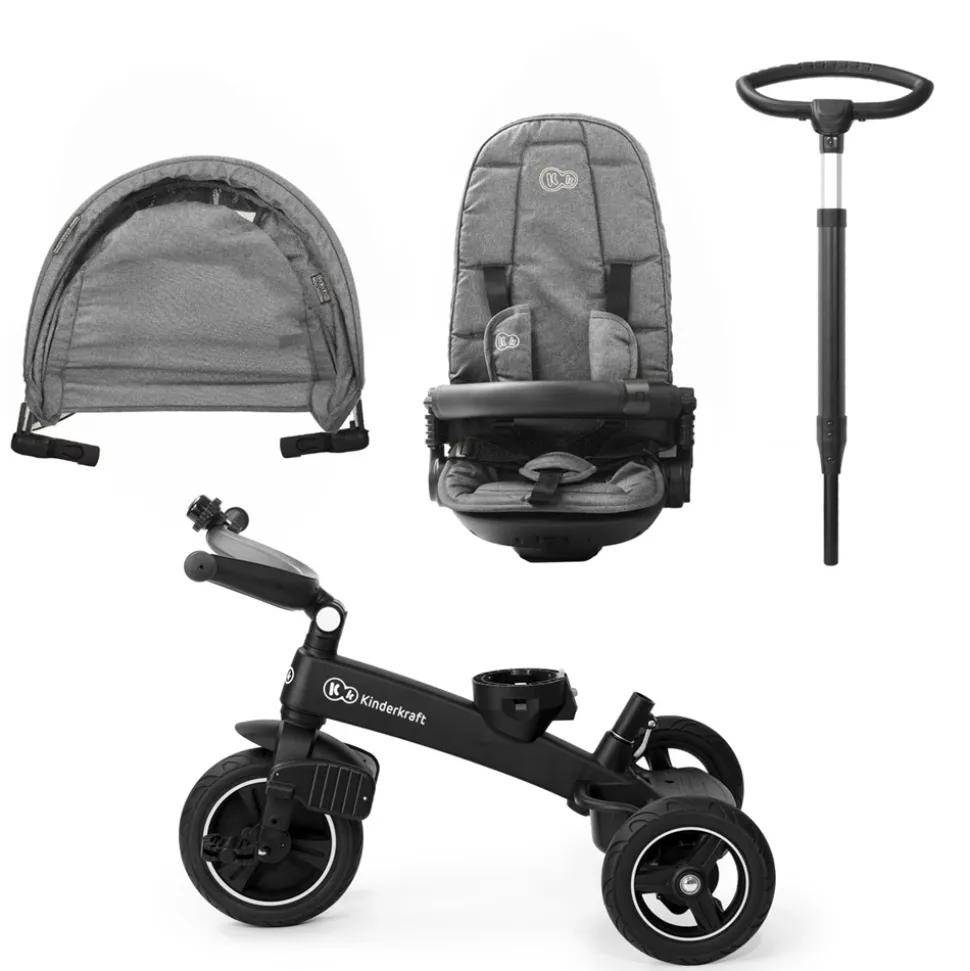 Poussette tricycle easywist platinum grey