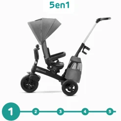 Poussette tricycle easywist platinum grey