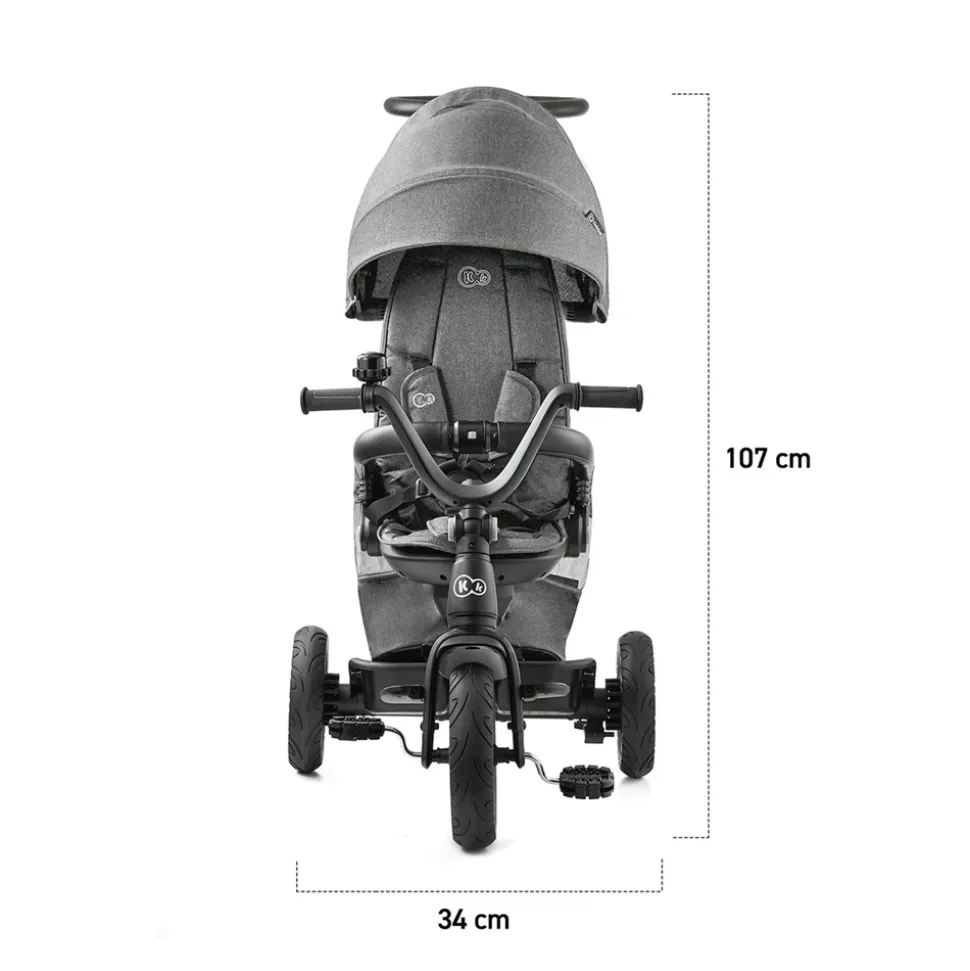 Poussette tricycle easywist platinum grey