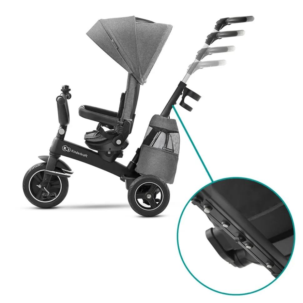 Poussette tricycle easywist platinum grey