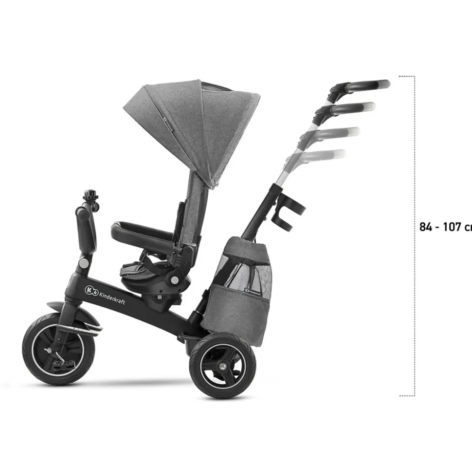 Poussette tricycle easywist platinum grey