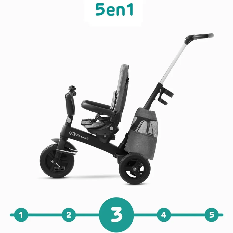 Poussette tricycle easywist platinum grey