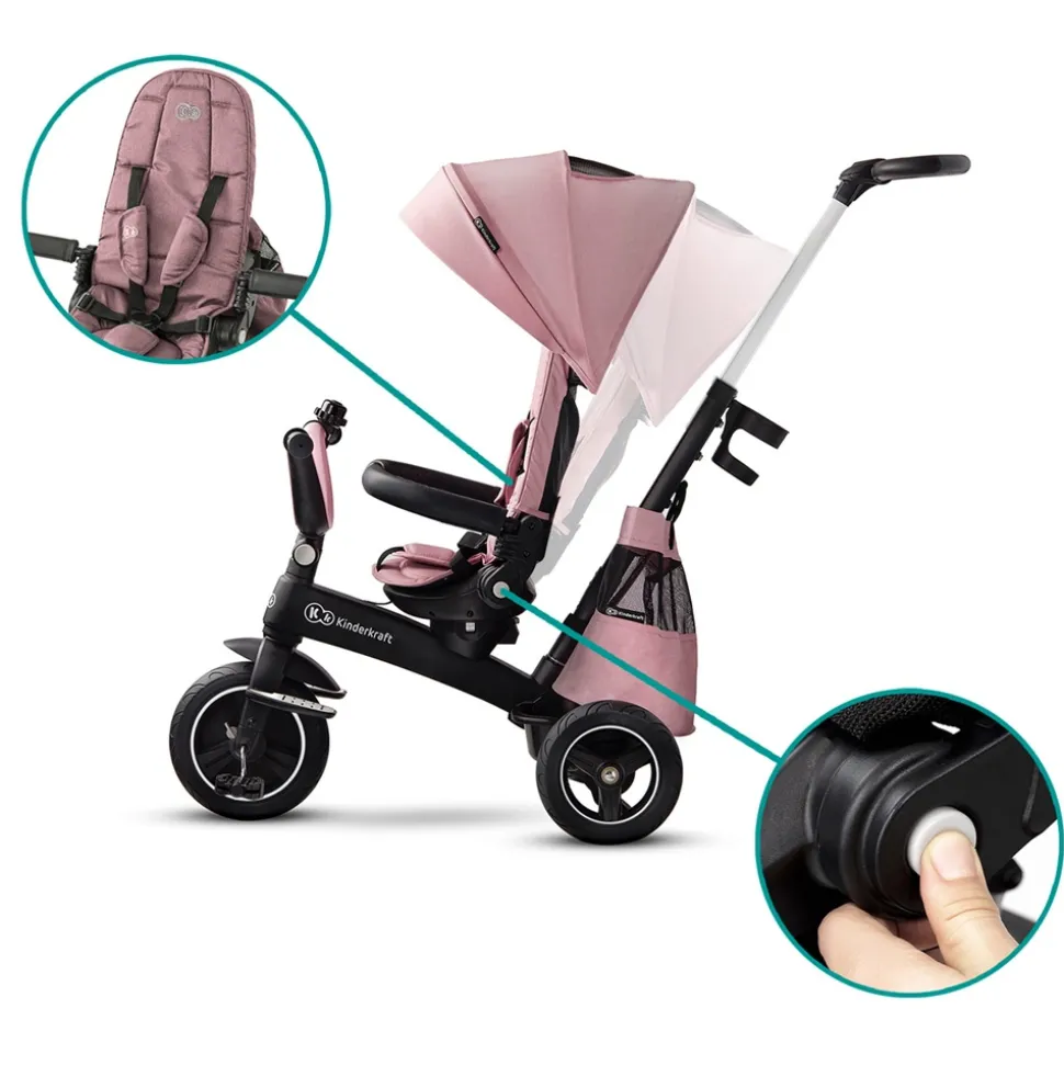 Poussette tricycle easywist pink