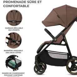 Poussette trig 3 velvet mokka