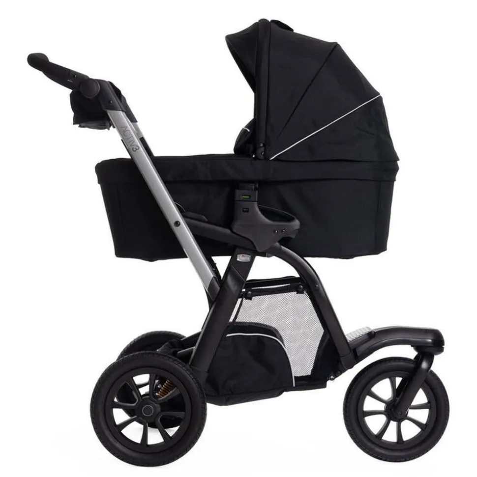 Poussette trio activ3+ + siège auto kory i-size + nacelle activ3+ ebony