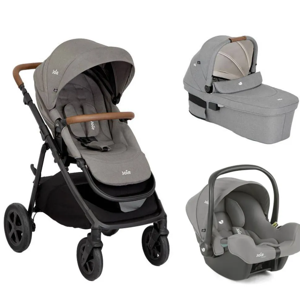 Poussette trio alore + siège auto i-snug 2 + nacelle ramble xl pebble gris