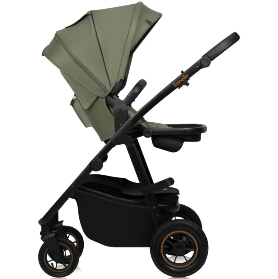 Poussette trio amber + nacelle + coque green forest