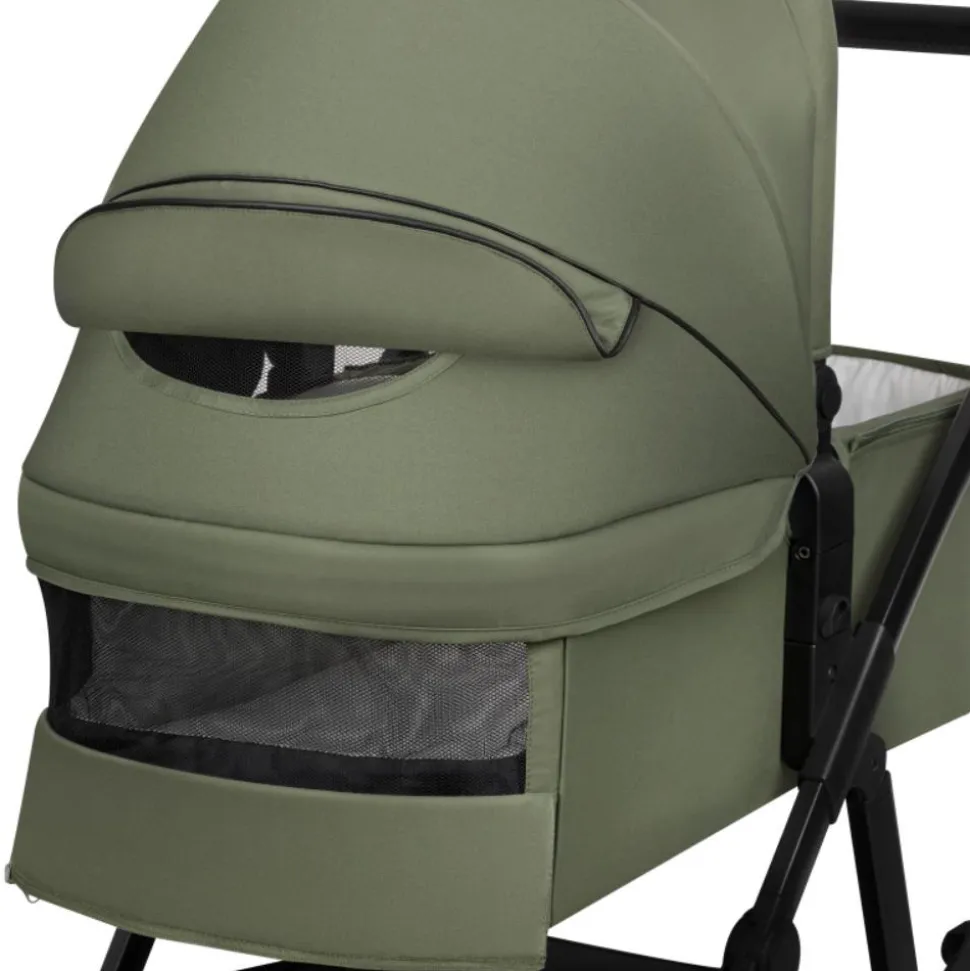 Poussette trio amber + nacelle + coque green forest