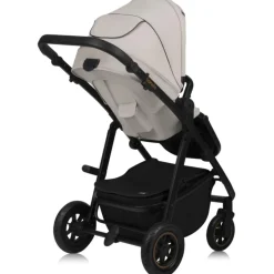 Poussette trio amber + nacelle + coque beige sand