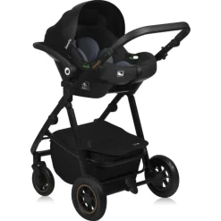 Poussette trio amber + nacelle + coque beige sand