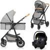 Poussette trio amber + nacelle + coque grey stone
