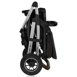 Poussette trio amber + nacelle + coque black silver
