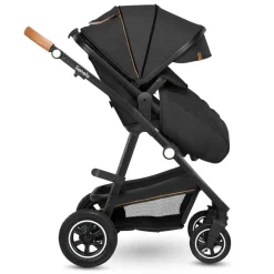 Poussette trio amber + nacelle + coque grey graphite